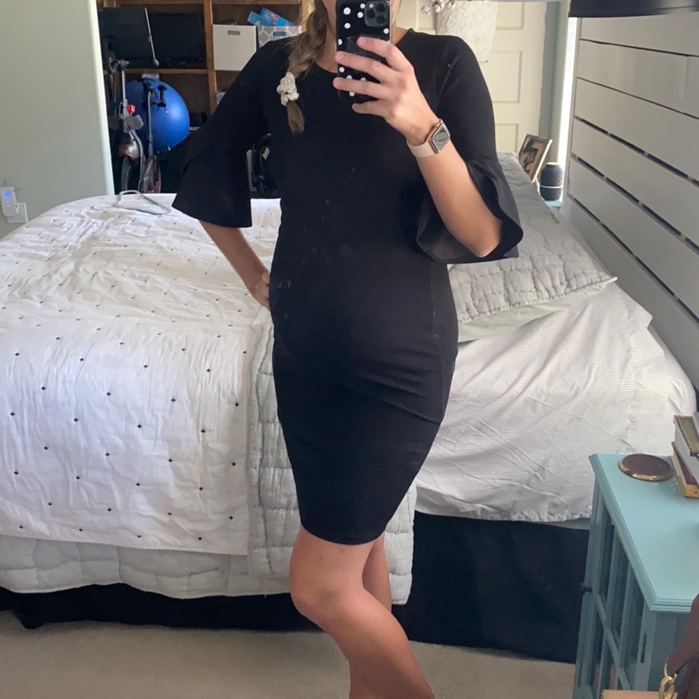 Pink blush maternity dress